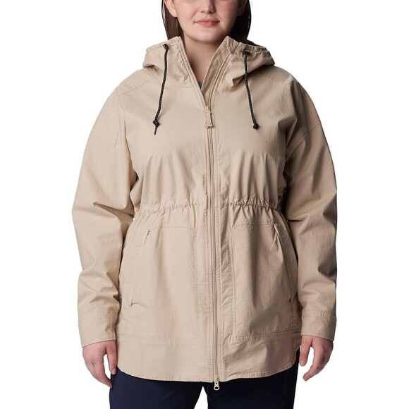 Columbia Women's Jacket Sage Lake Relaxed Lightweight Long Lined Beige Tan XXL - Picture 1 of 11
